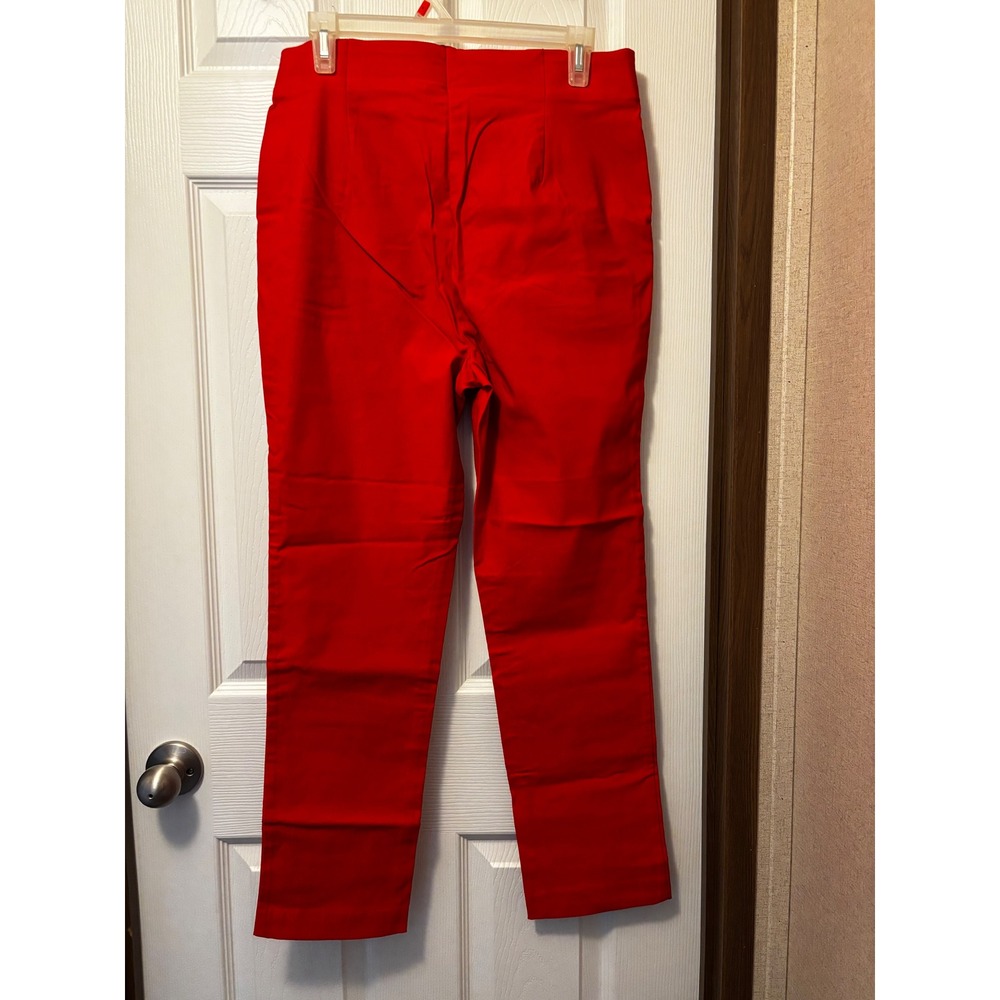 Rafaella Women True Red Stretch Ankle Pant Size 10 RSBSE001 NWT - Picture 3 of 8